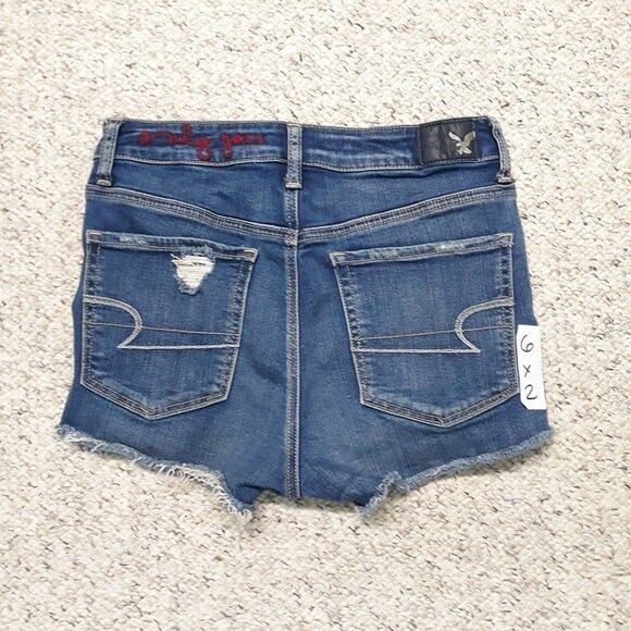 American Eagle Y2k Super High Rise Shortie Super Stretch Grunge Skater Girl 6 - Picture 3 of 5